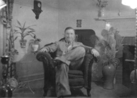 Ralph McDowell Sr. in front room at 11407 Cranston - 1941