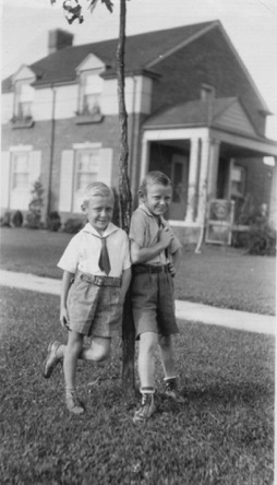 Jim & Bud McDowell - 1938 (11405 Cranston in background)