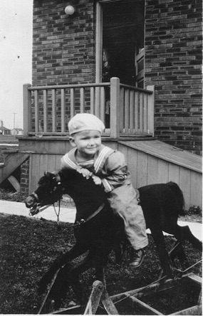 Jim with Black Beauty - 2.5 yrs old - May 1930
